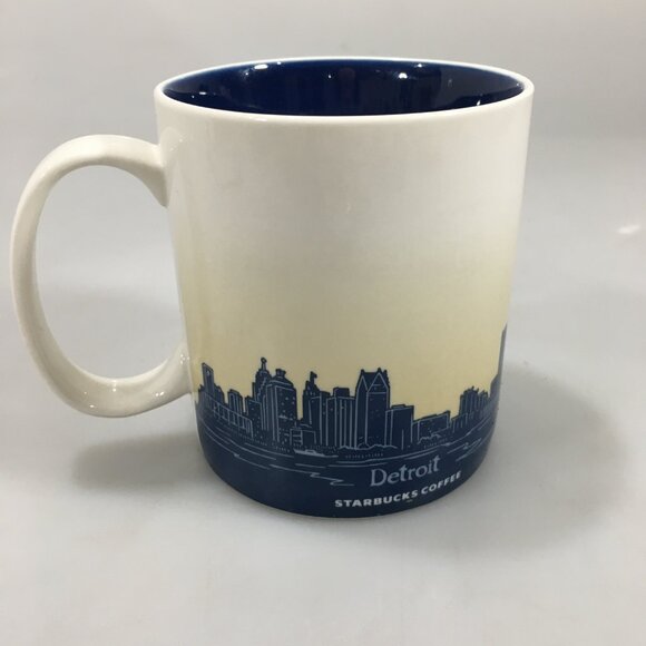 Starbucks Detroit Global Icon 2010 Brown Coffee Mug Cup 16 oz - Picture 3 of 5